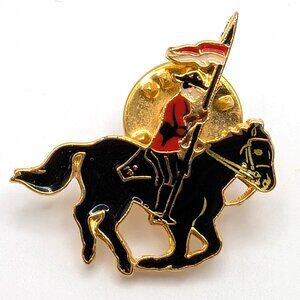 Vintage Enamel RCMP GRC Royal Canadian Mounted Police Brooch Pin Souvenir